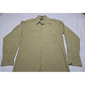 J.Ferrar Men's Olive Green Dress Shirt Size  M